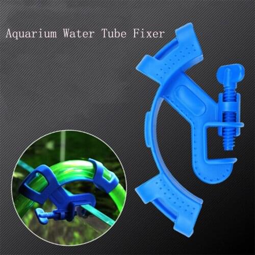 1Pc Blue Aquarium Water Tube Holder Water Pipe Hose Mount Bracket for 8-16mm Pipe Water Tube Fixed Clip Fish Tank Hose Clamp