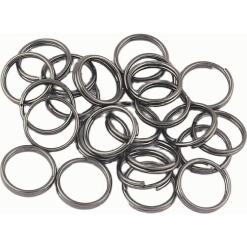 10mm Gunmetal Double Split Ring Purse Making Hardware Key Ring Hook Clip Jewelry Making Metal Clasp Connector Dog Collar