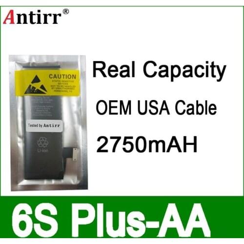 10pcs/lot Real Capacity China Protection board 2750mAh 3.7V Battery for iPhone 6S PLUS zero cycle replacement repair parts 6SPAA