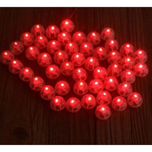 50pcs/lot Led ball lamp balloon light for Paper Lantern Balloon light party wedding Party Decoration Light red