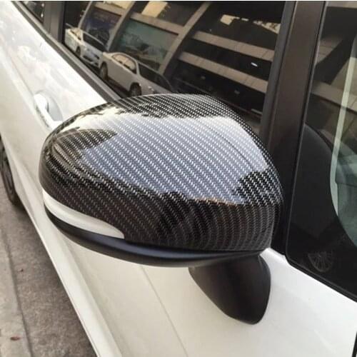 ABS Carbon Fibre For Honda FIT JAZZ 2014 2015 2016 Accessories Car rearview mirror frame Panel cover trim Car Sticker Styling