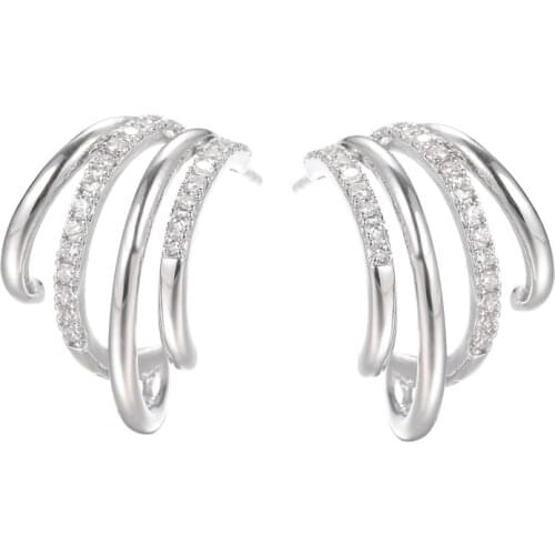 Bettyue New Arrival Personality Geometry Shape Earring With Tiny Zirconia For Female Cute Jewelry Fashion Party Dazzling Gift