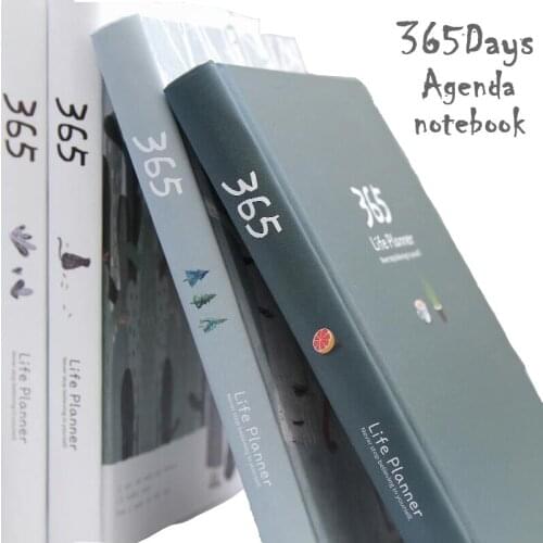 365 Days Diary Notebooks Journals For School Office Supplies Daily Plan Yearly Agenda Monthly Cute Notepads Hard Paper 114sheet