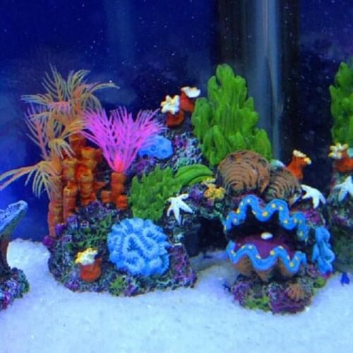 Artificial Rock Mountain Coral Ornament Aquarium Decoration Fish Tank Landscaping