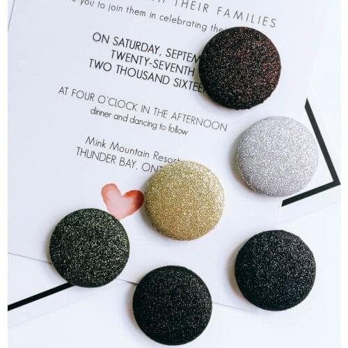 Ear Drop 6 Colors Glitter Flash Round Earring Accessories Pendant Necklace Charms Diy Handmade Material 10pcs