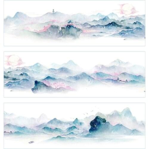 4.3cmx5m Clouds and Mountains Washi Tape