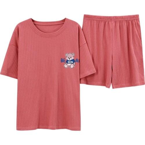 Summer Fashion Night Dress Women Cothes 2021 Pijama Feminina Cotton Pajams Nightshirt Suit Pyjamas Sets Short Pant