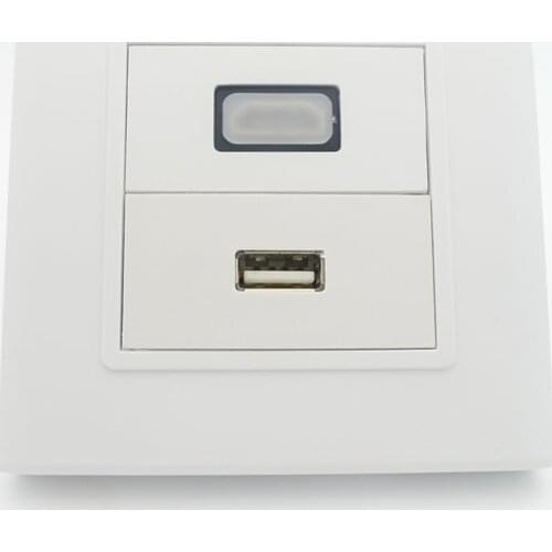 HDMI USB wall plate with female to female connector