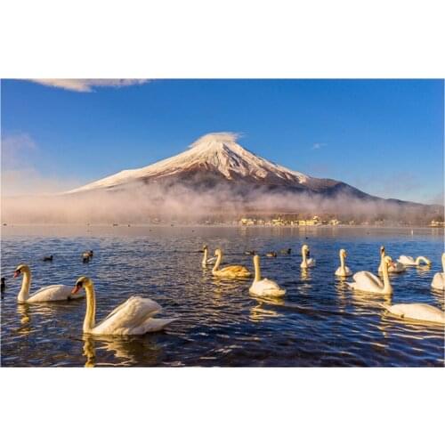 Colorful print Wall Tapestry Mount Fuji, Japan M170