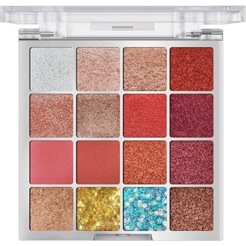 16 Color Glitter Eyeshadow Makeup Pallete Matte Eye Shadow Palette Makeup Shimmer Pigmented Cosmetics