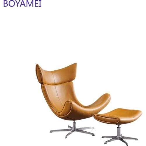 Snail chair lazy sofa living room leather leisure chair designer luxury balcony chair single rotating recliner