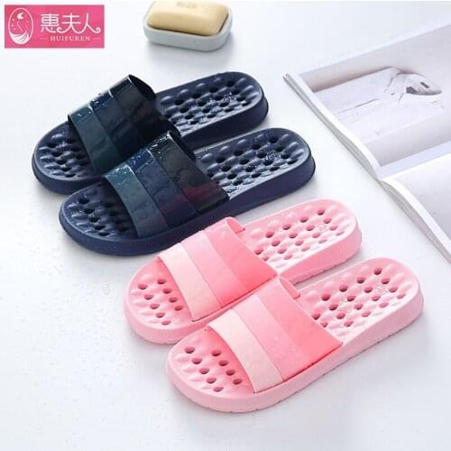Slipper Bathroom Female Family Bath Water Leakage Quick Drying Hollow Out Soft Bottom Mens Indoor Lovers Antiskid Slippers