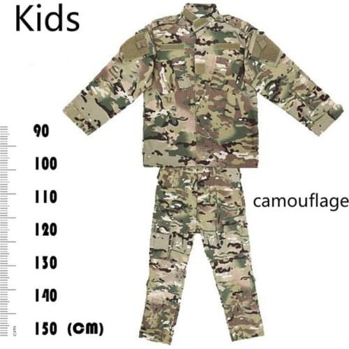 Outdoor Childrens CP Hunting Outfit Camouflage Suit Clothes Boys Kids Army Military Tactical ACU Combat Uniforms CS Kids Sets