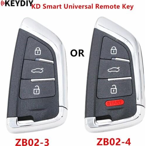 KEYDIY Universal Smart Key 3/4 Buttons ZB02-3 OR ZB02-4 for KD-X2 KD900 Mini KD Key Generator Fit More than 2000 Models
