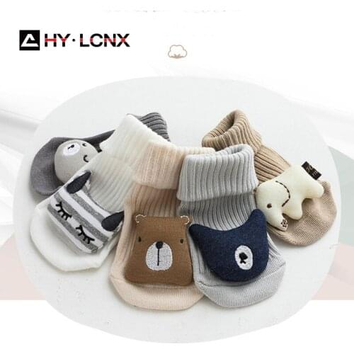 Spring Autumn Newborn 3D Cartoon Animal Decoration Cotton Breathable Baby Floor Socks Boys Girls Cute Non-slip Babies Sock