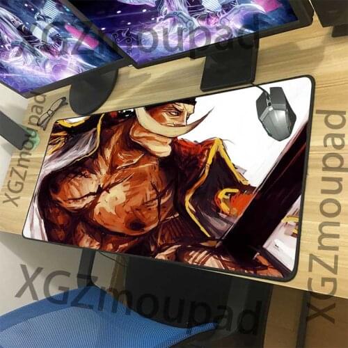 XGZ Large Cartoon Mouse Pad Black Precision Lock Edge Anime One Piece Computer Desk Mat Rubber Non-slip for Lol Csgo Dota Gamer