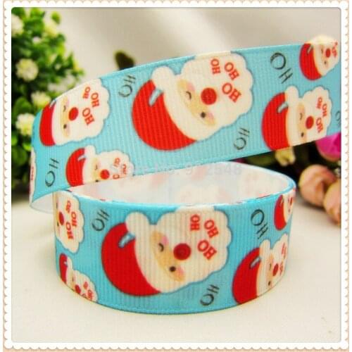 XW6178,22mm Christmas Series Printed grosgrain ribbon, DIY handmade materials, headwear accessories, wedding gift wrap