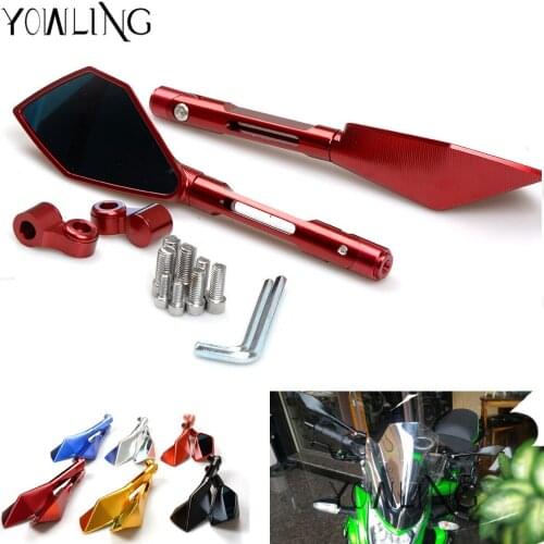 Motorcycle Mirrors motorbike moto CNC Rearview side Mirror Aluminum For Kawasaki NINJA 250R 650R 400R ER-6N ER-6n Versys