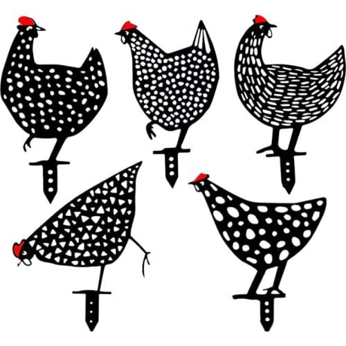 1Pc Easter chicken plastic hen, used for Easter gardening decoration art in the yard outdoor garden backyard lawn interest garde