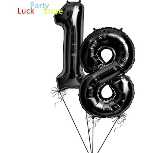 20PCS 16 inch Big Foil Birthday Balloons Helium Number Balloons Happy Birthday Party Decorations Kids Toy Figures Wedding