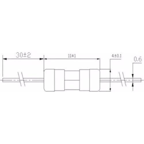 3.6*10 MM 100mA 250V 0.1A Cap Fast fuse for lead glass ,new and original