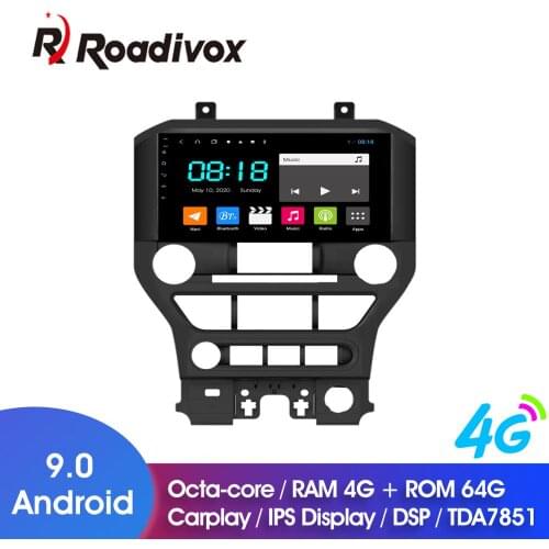 9" Android 9.0 RAM 4G ROM 64G Car DVD For Ford Mustang 2015-2018 Car Radio Multimedia Player GPS Navigation System Head Unit