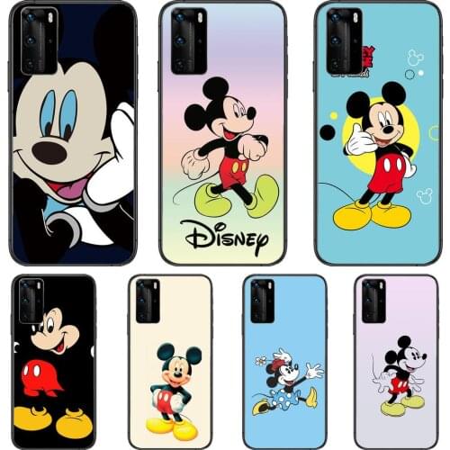 Haha Disney Mouse Phone Case For Huawei P40 p30 P20 10 9 8 Lite E Pro Plus Black Etui Coque Painting Hoesjes comic fas