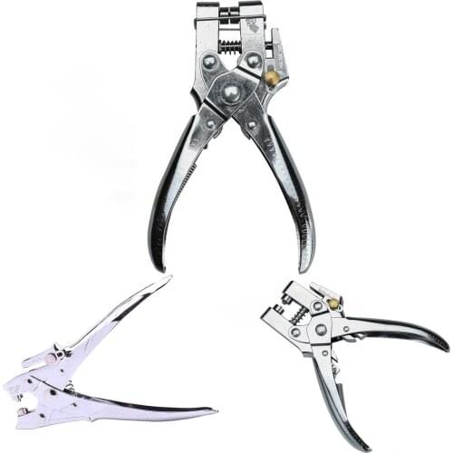 Hole Puncher Heavy Duty 2 in 1 Household Eyelet Leather Belt Card Shoe Setting Plier for Factory Corns Pliers Hand Tools