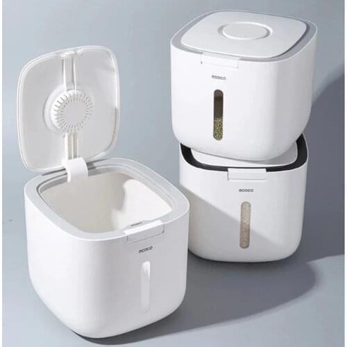 10KG Kitchen Collection Nano Bucket Insect-Proof Moisture-Proof Sealed Rice Cylinder Grain Dog Food Household Storage Rice Box