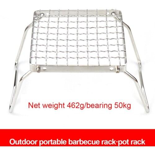 Camping picnic firewood stove self driving travel cookware Camp Cooking Supplies Outdoor folding barbecue rack pot rack