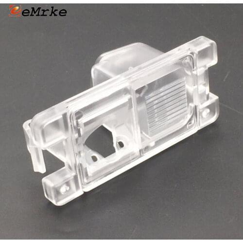 EEMRKE Car Rear View Backup Camera Bracket License Plate Lights Housing Mount for Mitsubishi L200 Triton 2015