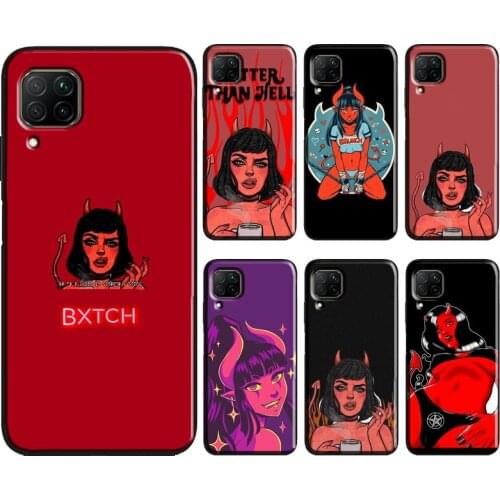 Cute Sexy Girl Devil Case For Huawei Mate 20 Lite P Smart 2019 2021 Cover For Huawei P20 Lite P40 P30 Pro Case