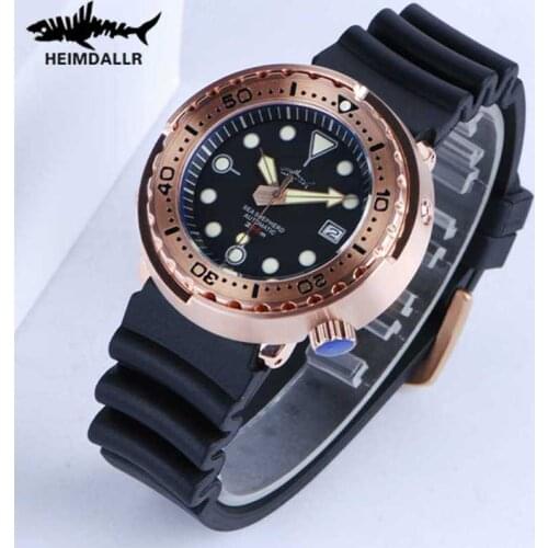 HEIMDALLR Mens Tuna Dive Watch Sapphire Crystal 200M Water Resistance Japan NH35A Automatic Movement Mechanical Watches