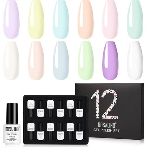 ROSALIND Gel Polish Set Manicure Nail Soak Off UV Gel Base For Nails Semi Permanen For Manicure Hybrid Varnishes Poly Kit Gel