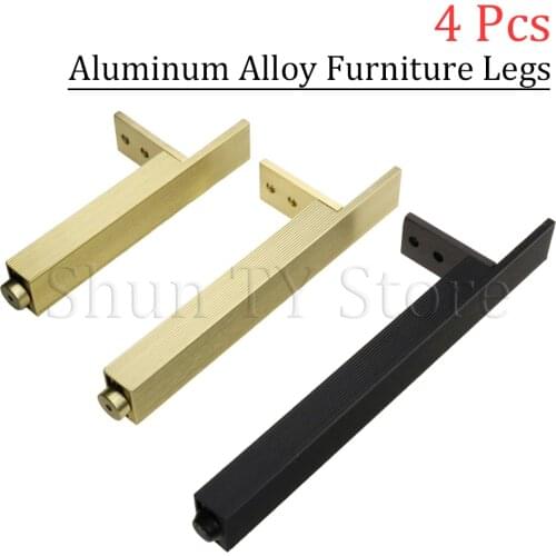 4 Pcs of Modern Style Aluminum Alloy Furniture Legs Table Legs Coffee Table Bed Legs Sofa TV Cabinet Legs Metal Furniture Feet