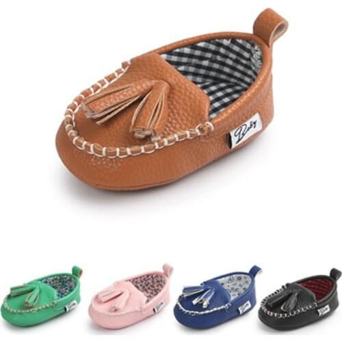 Baby Boy Shoes Spring PU Breathable First Walkers 0-18Months Kids Shoes For Newborn Crib Shoes