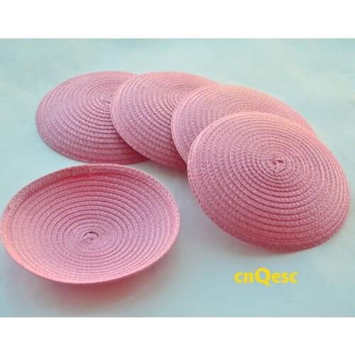 Pink 14cm Round PP base Disc base fascinator base for hair accessory