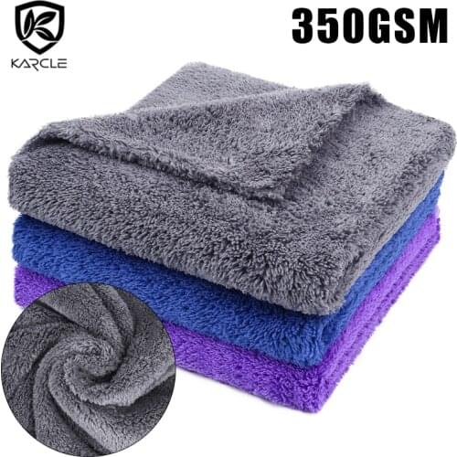 1pc 350GSM Car Wash Microfiber Towel Car Detailing Super Absorbent Car Care Cloth Ultra Soft Edgeless Car Cleaning Drying Towel