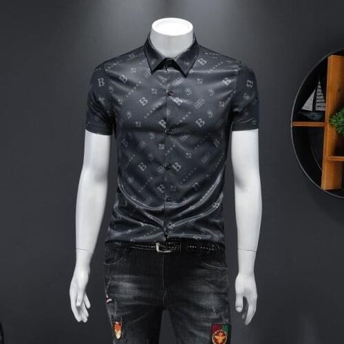 Shirt 2020 short-sleeved Qiantang blue fake model