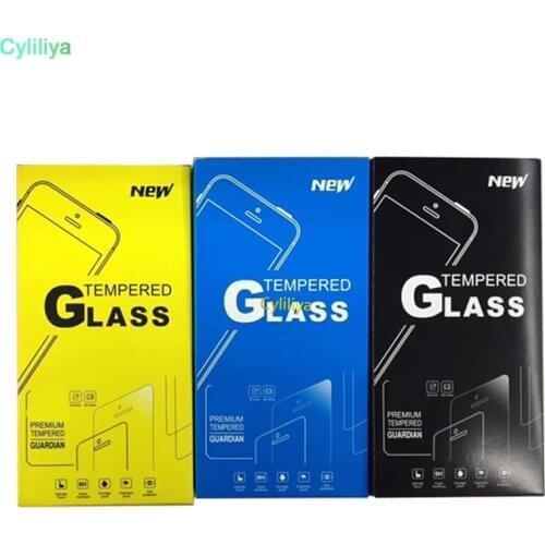 2000Pcs Self-Styled Mouth Paper Packaging Box Package For Tempered Glass Screen Protector Film For Iphone X 8 7 Plus