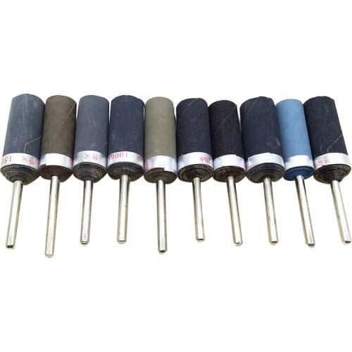 YEODA 10pcs/set 180~7000 Grit Sandpaper Grinding Head Sandpaper Bar Stick Rotary Cutter Polishing Rod Abrasive Head Polish Tool