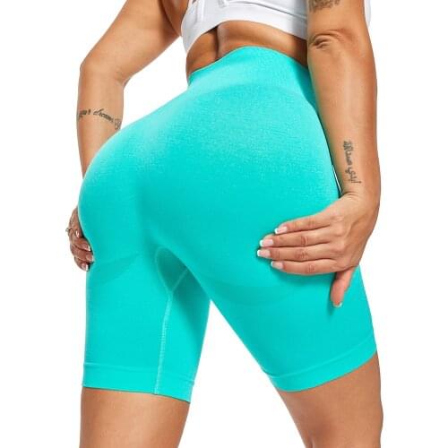Sexy High Waist Yoga Shorts Women Seamless Hip Push Up Women Plain Soft Nylon Fitness Running Shorts Workout Gym Shorts Push Up
