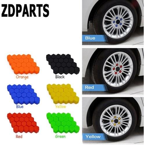 ZDPARTS 20Pcs Silicone Car Wheel Tires Hub Caps Screw Covers For Ford Focus 2 3 Fiesta Mondeo Chevrolet Cruze Jeep Renegade