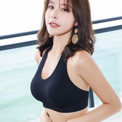 Summer Fitness Bra U Neck Womens Bottoming Tank Top Beauty Back Halter Sexy Vest
