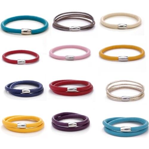 ZMZY Random 1/2/3 Layer Color 5pcs/lots Mixed Endless Story Leather Bracelet European Bracelets for Women Gift Jewelry DIY