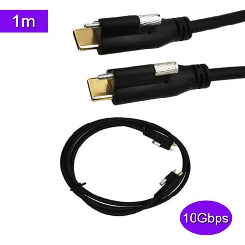 10Gbps 5A USB 3.1 Type-C Male to USB-C Male Data with screw Cable 1m