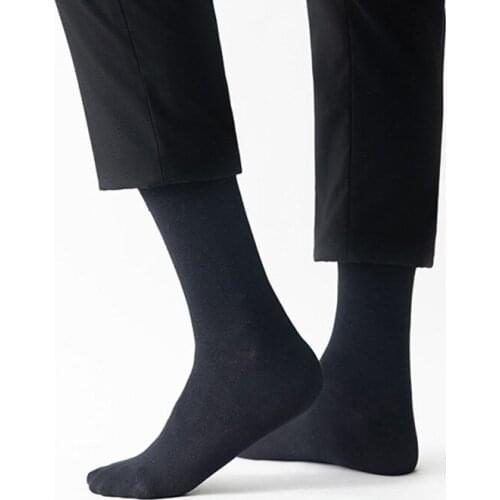 10Pairs/lot Pure Cotton Mens Socks Leg High Qaulity Solid Long Socks Men Business Socks Black White Calcetines Socks Hombre