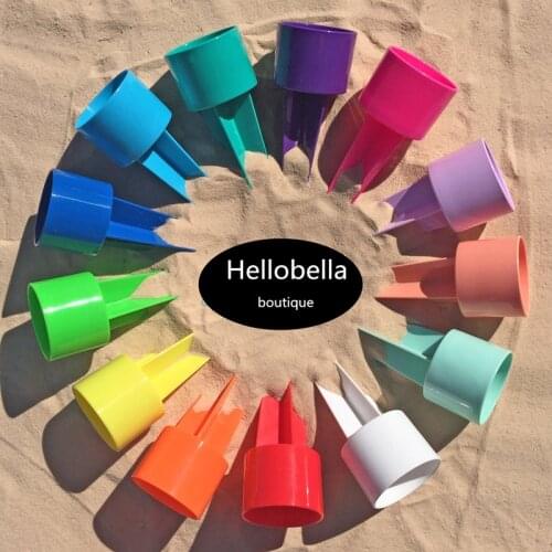 100Pcs Beach Drink Holder Personalized Monogram Beach Cup Holder Beach Drink Spike Beach Spiker Sand Cup Holder Bulk