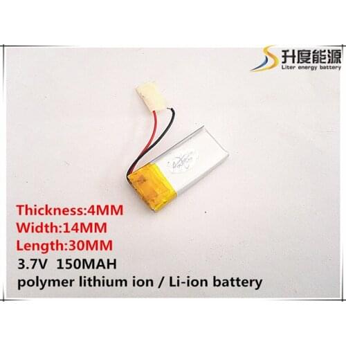 3.7V,150mAH,[401430] PLIB; polymer lithium ion / Li-ion battery for GPS,mp3,mp4,mp5,dvd,bluetooth,model toy
