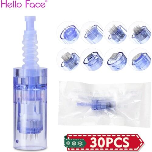 30 PCS Bayonet Electric Derma Pen Nano 9 12 36 42 Pin Needle Cartridge For Auto Microneedling Dr Pen Ultima A6